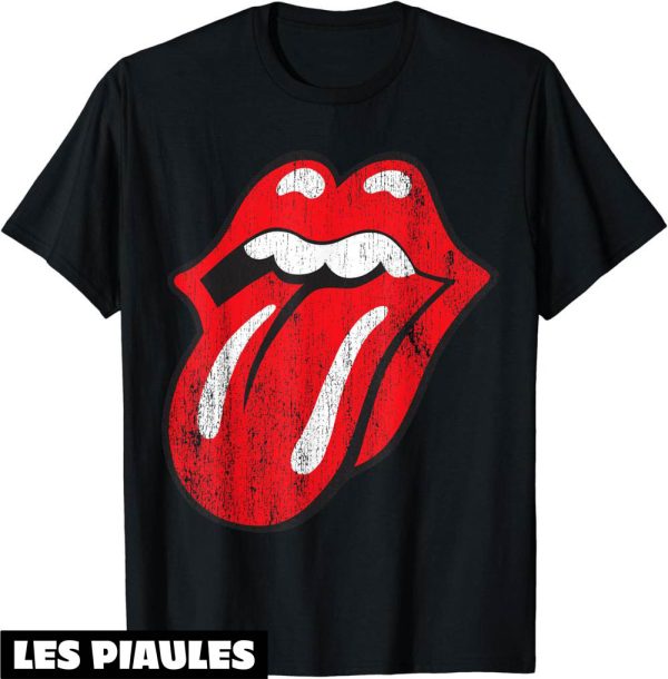 Rolling Stones T-Shirt Langue Vieillie Officielle Vintage