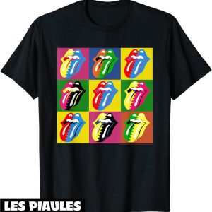 Rolling Stones T-Shirt Les En Plusieurs Langues Rock N Roll Rolling Stones T-Shirt Les En Plusieurs Langues Rock N Roll