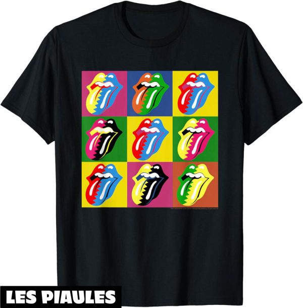 Rolling Stones T-Shirt Les En Plusieurs Langues Rock N Roll