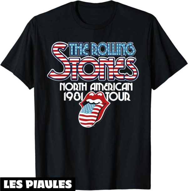 Rolling Stones T-Shirt Officiel NA Tour 1981 Rock N Roll