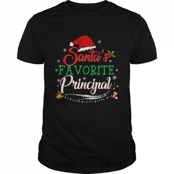 Santa’s Favorite Principal Christmas Pajama Lights Shirt