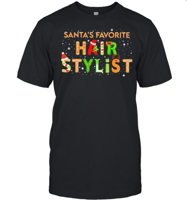 Santa’s favorite hair stylist merry christmas shirt