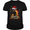 Santa Black Cat Happy Hallothanksmas Christmas 2022 shirt