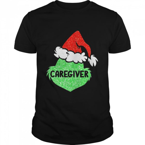 Santa Grinch Silhouette Caregiver Christmas Sweater Shirt