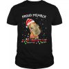Santa Horse Proud member of the naughty list snowflake Christmas shirt