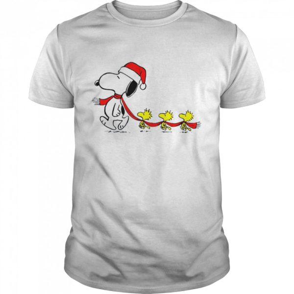 Santa Snoopy and Woodstock Merry Christmas shirt