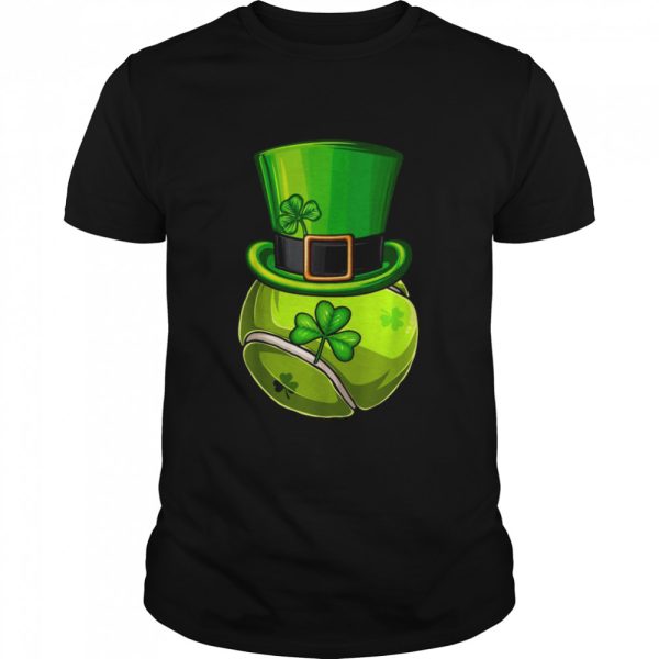 Shamrock Tennis St Patricks Day Boys Ball Leprechaun Shirt