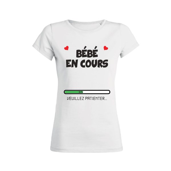 Shirt Femme – Bebe En Cours (Veuillez Patienter)