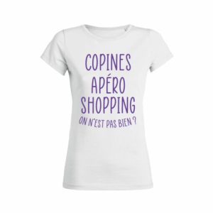 Shirt Femme Copines Apero Shopping On Nest Pas Bien 3