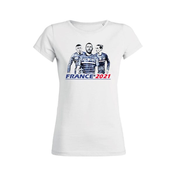 Shirt Femme – France 2021 (MBG) Mbappe Benzema Griezmann