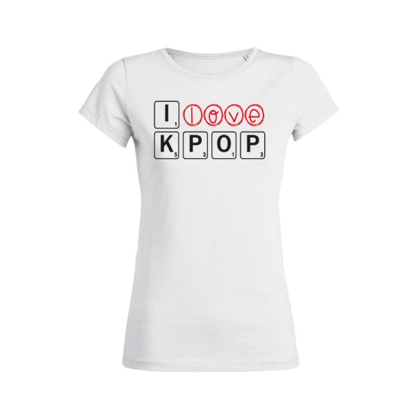 Shirt Femme – I Love Kpop Scrabble