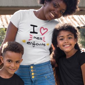 Shirt Femme I Love Mes Enfants 1