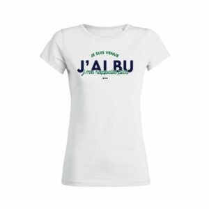 Shirt Femme Je Suis Venue Jai Bu Jme Rappelle Plus 3