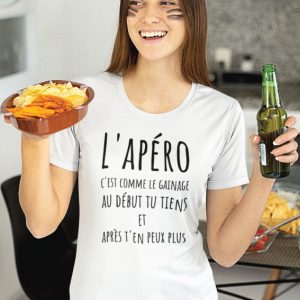 Shirt Femme – L’apero C’est Comme Le Gainage Au Debut Tu Tiens Et Apres T’en Peux Plus Shirt Femme – L’apero C’est Comme Le Gainage Au Debut Tu Tiens Et Apres T’en Peux Plus