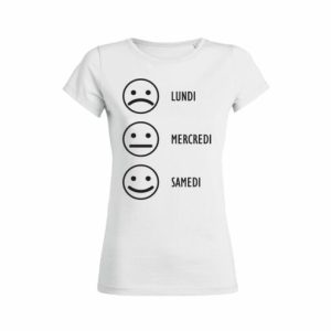Shirt Femme Smiley LundiMercrediSamedi 3