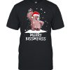 Sloth Merry Christmas Kissmyass funny shirt