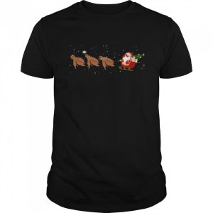 Sloth Reindeer Santa Face Palm Christmas shirt