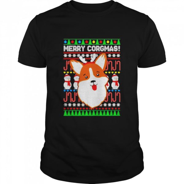 Snowman Merry Corgmas Dog Lover Christmas shirt