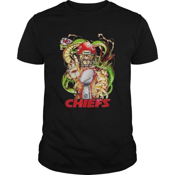 Super Bowl Dragon Ball Son Goku Kamehameha Kansas City Chiefs shirt