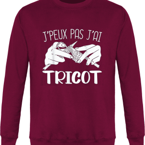 Sweat J’peux pas j’ai tricot