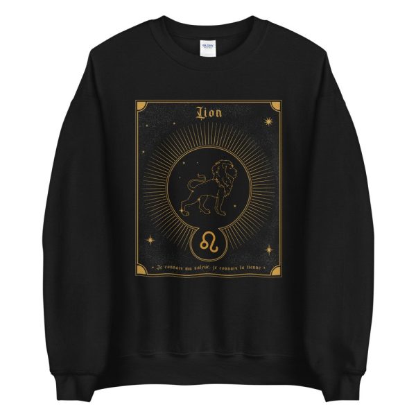 Sweat Lion Signe Astro – Je connais ma valeur, je connais la tienne