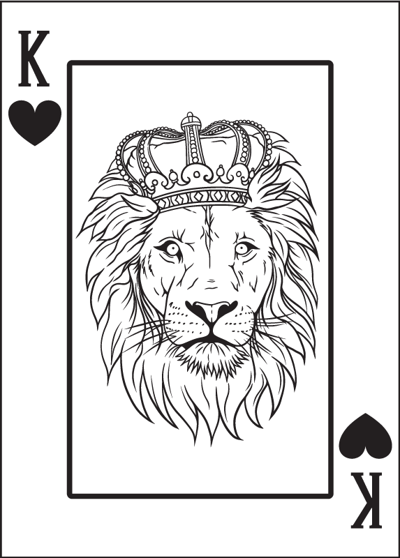 Sweat couple carte de jeux avec un lion