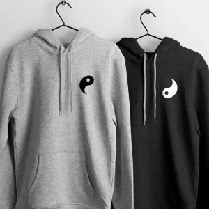 Sweat-shirt couple avec le symbole yin Yang Sweat-shirt couple avec le symbole yin Yang