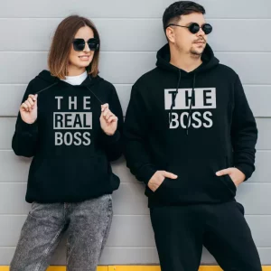 Sweat-shirt couple patron et vrai patron Sweat-shirt couple patron et vrai patron