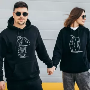 Sweat-shirts couple vis et ecrou