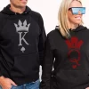 Sweatshirt pour couples style carte de jeu