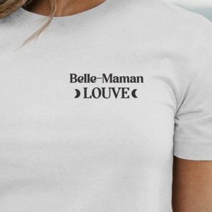 T-Shirt Belle-Maman Louve lune coeur Pour femme
