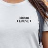T-Shirt Maman Louve lune coeur Pour femme