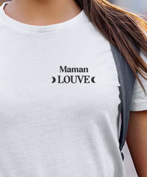 T-Shirt Maman Louve lune coeur Pour femme