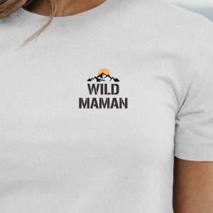 T-Shirt Wild Maman coeur Pour femme