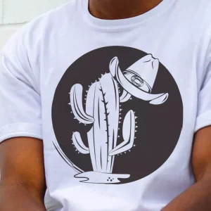 T-shirt Cactus et chapeau de cow-boy