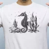 T-shirt Hippocampe dessine a la main