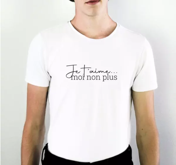 T-shirt Paroles de Chanson Je t’aime