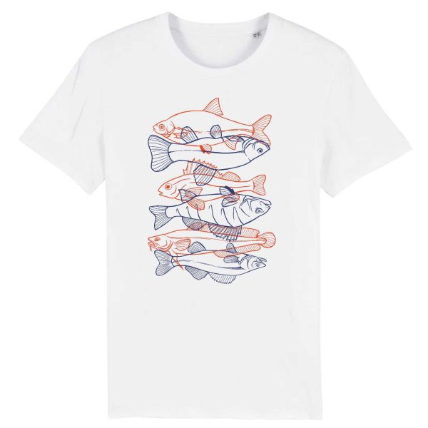 T-shirt Peche Poissons Illustration Lin