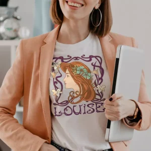 T-shirt Prenom personnalisable style art nouveau