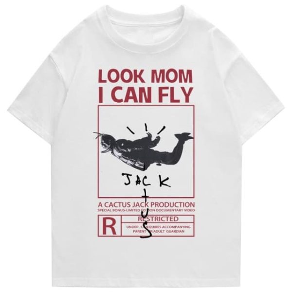 T-shirt Travis Scott Look Mom I can Fly