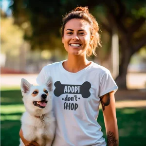 T-shirt adoptez, n’achetez pas