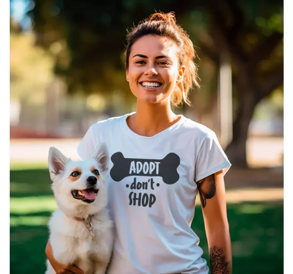 T-shirt adoptez, n’achetez pas