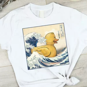 T-shirt art Canard en caoutchouc sur Kanagawa