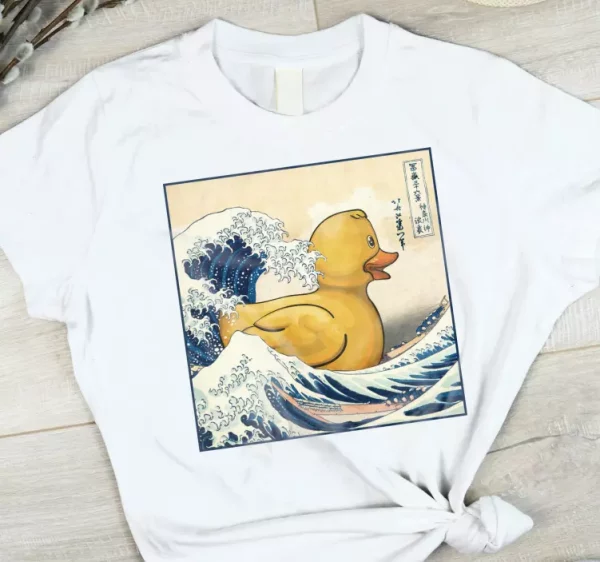 T-shirt art Canard en caoutchouc sur Kanagawa
