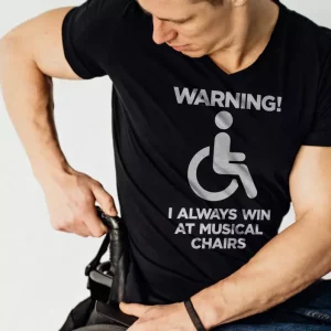 T-shirt citation drole handi-chaise musicale T-shirt citation drole handi-chaise musicale