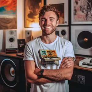 T-shirt clavier synthetiseur retro