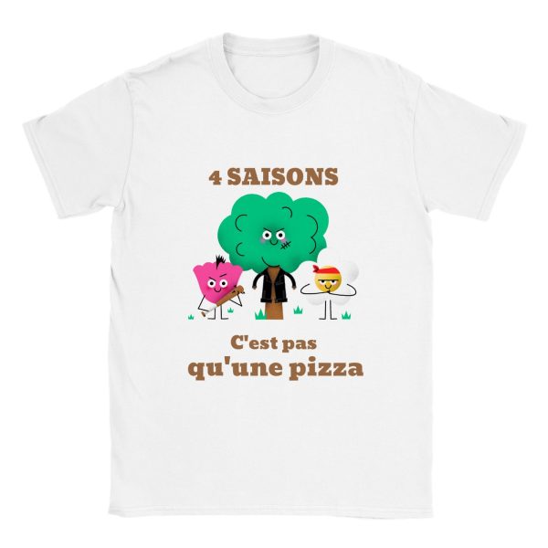 T-shirt ecologie 4 saisons c’est pas qu’une piz