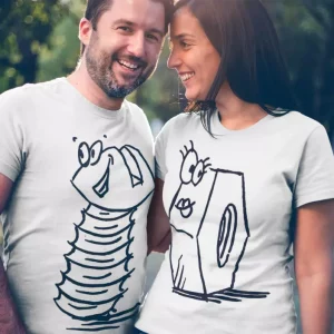 T shirt couple crou et boulon 1