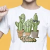 T-shirt enfant famille cactus