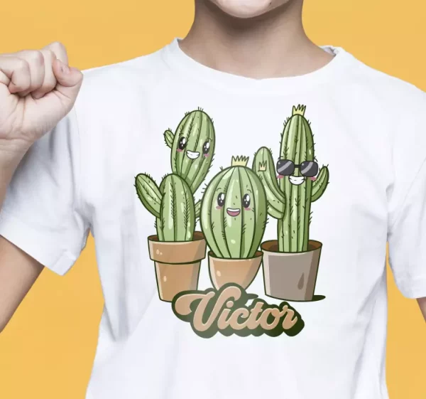 T-shirt enfant famille cactus